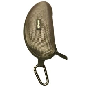 Hurley‎ X Sunglasses Case Gray Black Semi-Hard Protective Zipper Case Only EUC